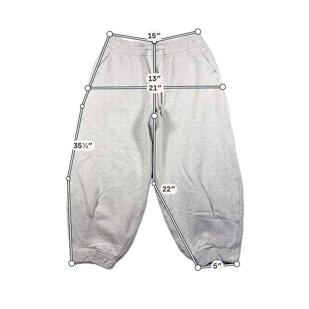 Lululemon Loungeful Oversized-Fit High Rise Jogger Women 8 Heathered Gray Fleece - Picture 7 of 8